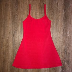 Knit red dress